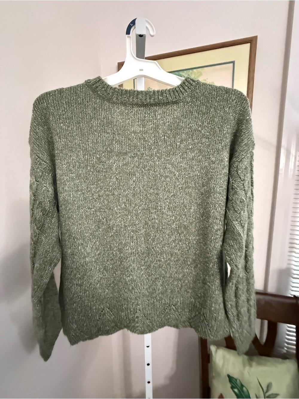 Lucky Brand Long Sleeve Cable Knit Crew Neck Sweater . NWT. Size Medium. - Picture 3 of 7